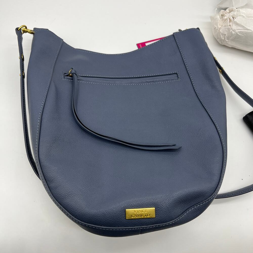 Vince Camuto Pebble Leather Hosho Convertible Crossbody Bags Delux Blue